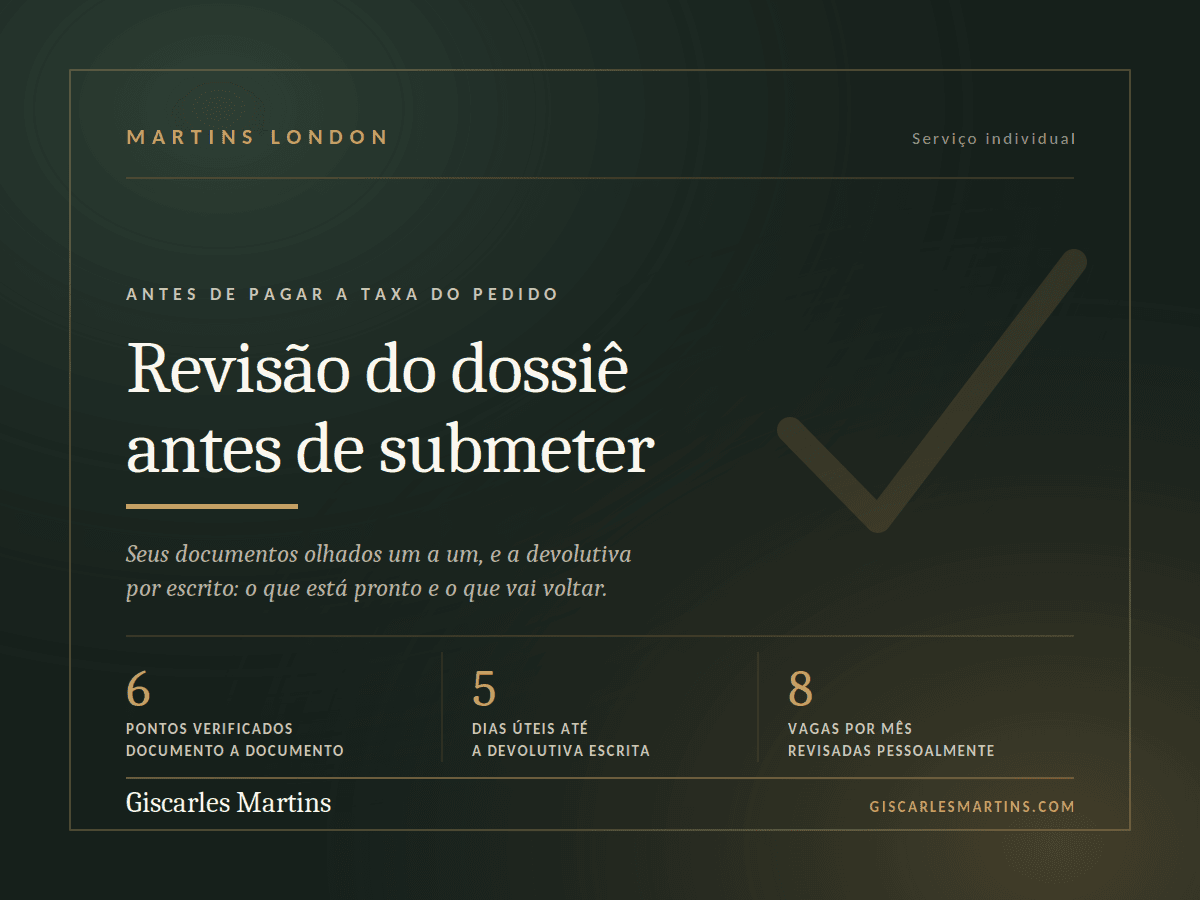 Revisão do dossiê antes de submeter